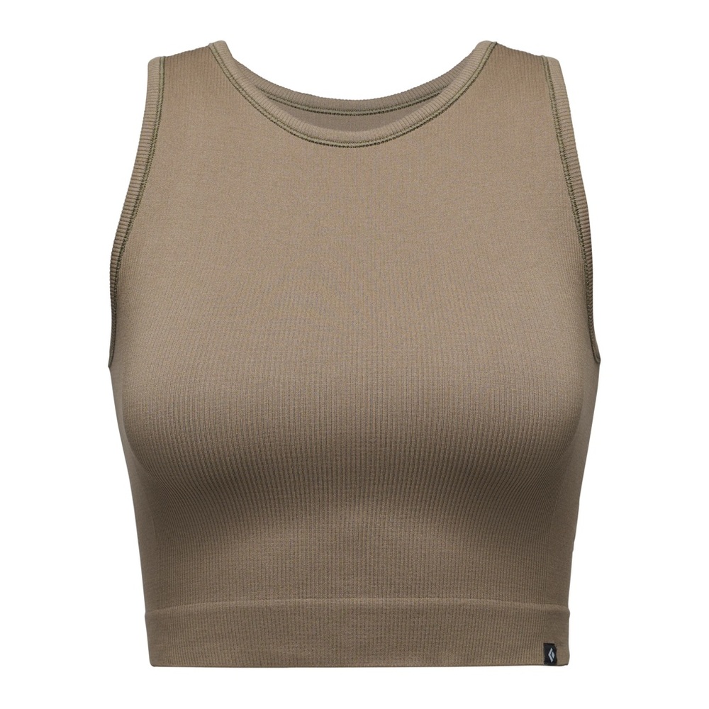 Black Diamond Seamless Ribbed Crop Top